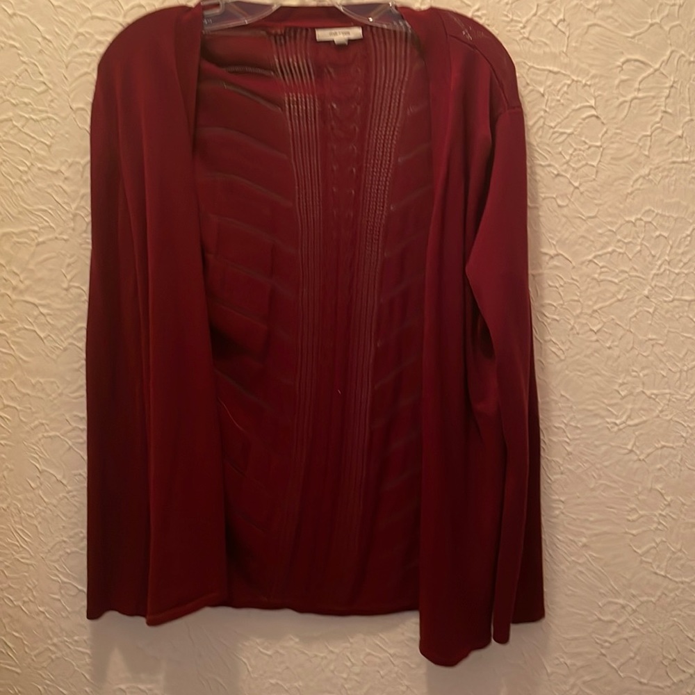Maurices Burgundy Cardigan with cute design